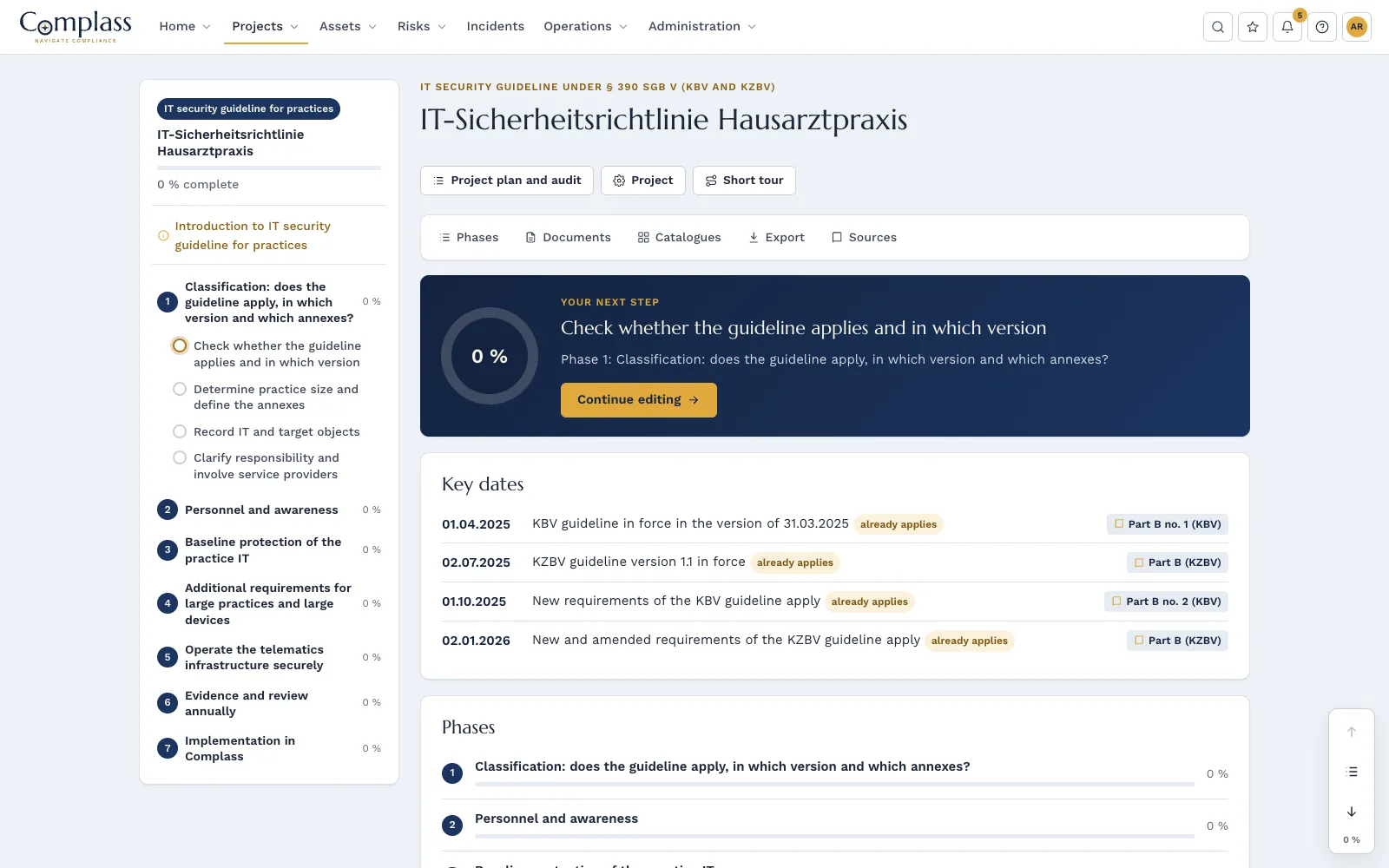 Project IT security guideline under Section 390 SGB V in the demo practice
